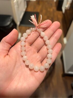 Rose Quartz Beaded Stretch Bracelet